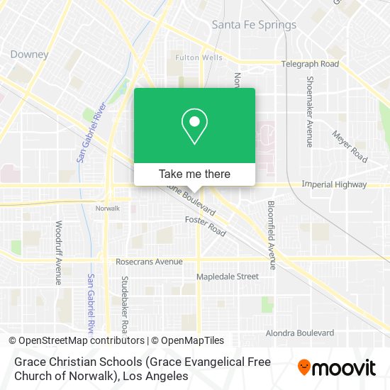 Mapa de Grace Christian Schools (Grace Evangelical Free Church of Norwalk)