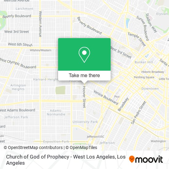 Church of God of Prophecy - West Los Angeles map