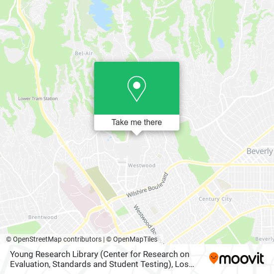 Mapa de Young Research Library (Center for Research on Evaluation, Standards and Student Testing)