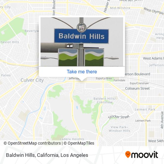 Baldwin Hills, California map