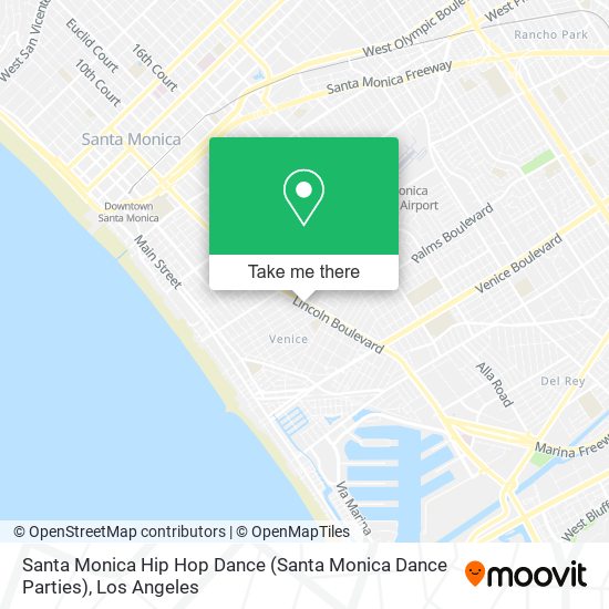 Mapa de Santa Monica Hip Hop Dance (Santa Monica Dance Parties)