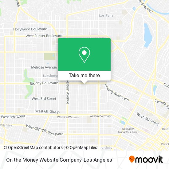 Mapa de On the Money Website Company