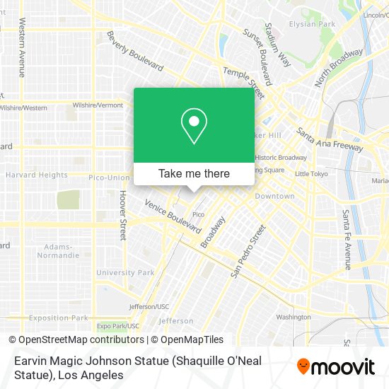 Earvin Magic Johnson Statue (Shaquille O'Neal Statue) map