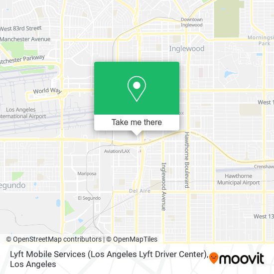 Mapa de Lyft Mobile Services (Los Angeles Lyft Driver Center)