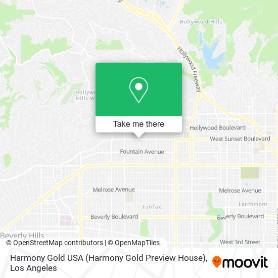 Mapa de Harmony Gold USA (Harmony Gold Preview House)