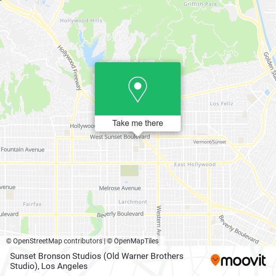 Sunset Bronson Studios (Old Warner Brothers Studio) map