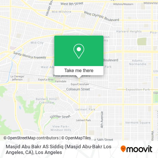 Mapa de Masjid Abu Bakr AS Siddiq (Masjid Abu-Bakr Los Angeles, CA)