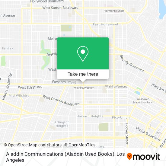 Mapa de Aladdin Communications (Aladdin Used Books)