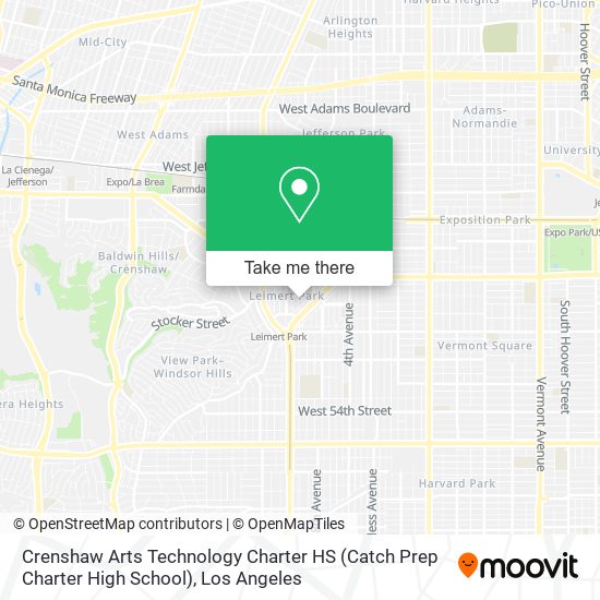 Mapa de Crenshaw Arts Technology Charter HS (Catch Prep Charter High School)