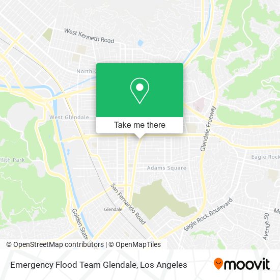 Emergency Flood Team Glendale map