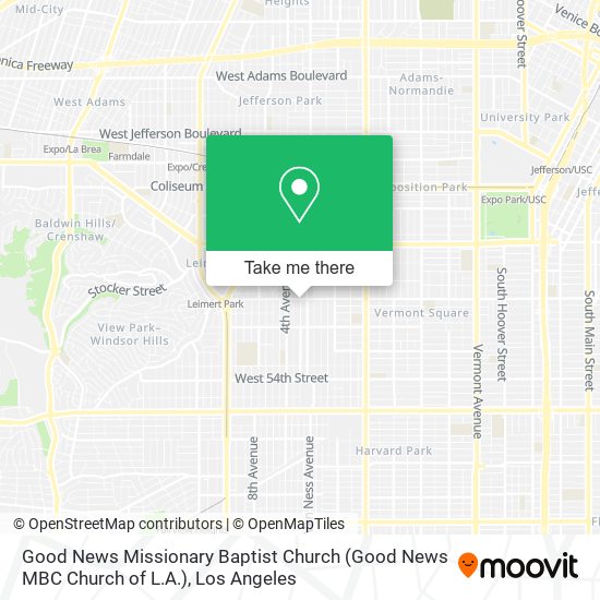 Good News Missionary Baptist Church (Good News MBC Church of L.A.) map