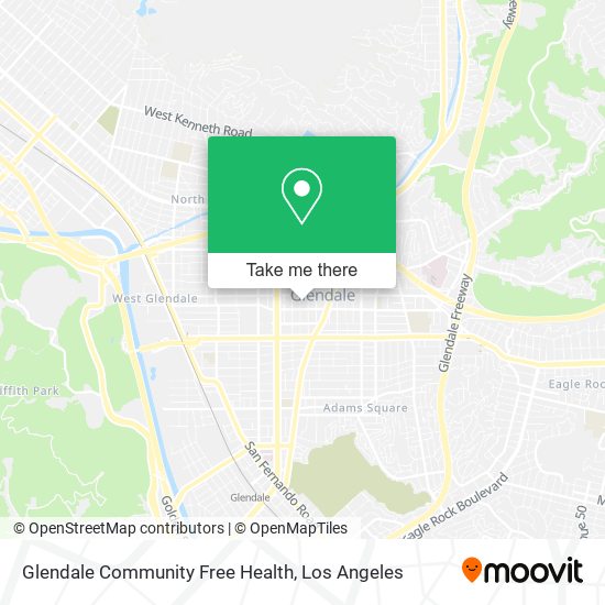 Glendale Community Free Health map