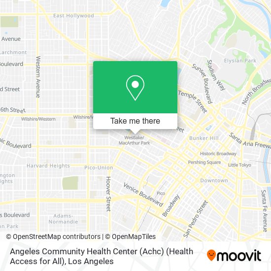 Mapa de Angeles Community Health Center (Achc) (Health Access for All)