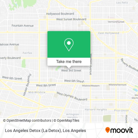 Los Angeles Detox (La Detox) map
