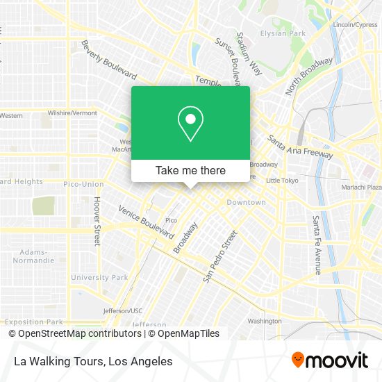 La Walking Tours map