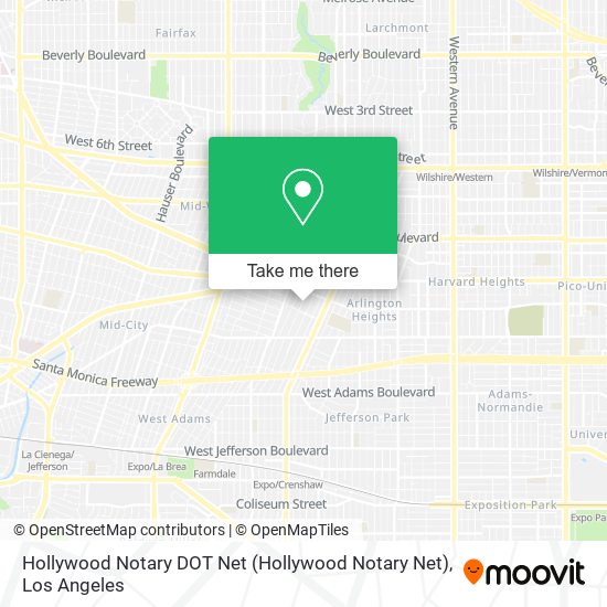Hollywood Notary DOT Net map