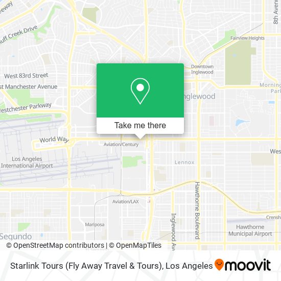 Starlink Tours (Fly Away Travel & Tours) map