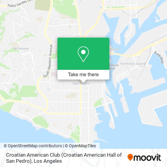 Mapa de Croatian American Club (Croatian American Hall of San Pedro)