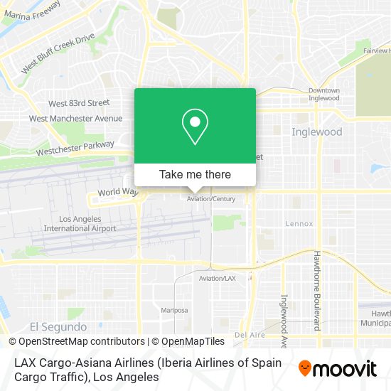 LAX Cargo-Asiana Airlines (Iberia Airlines of Spain Cargo Traffic) map