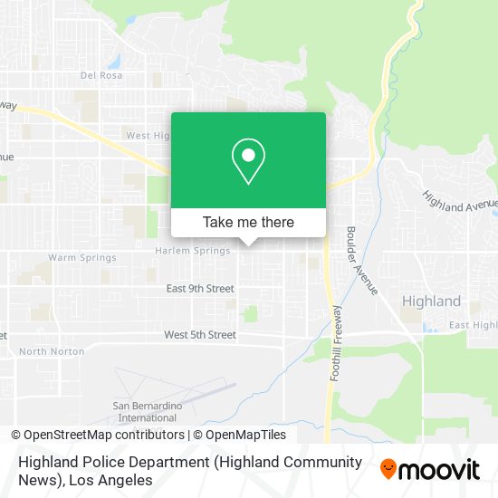 Mapa de Highland Police Department (Highland Community News)