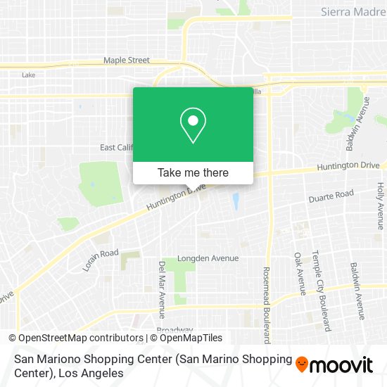 San Mariono Shopping Center map