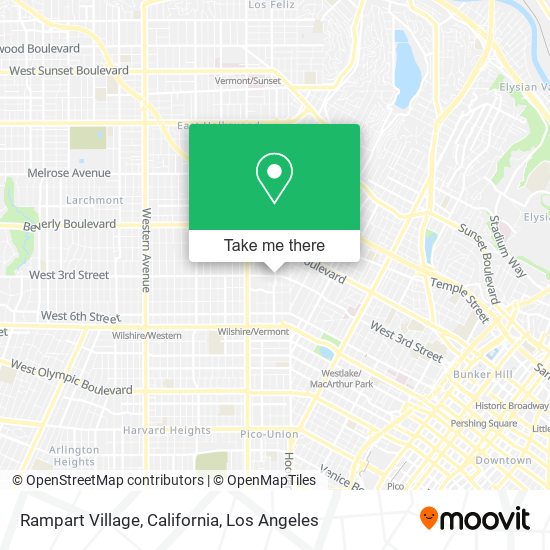 Rampart Village, California map