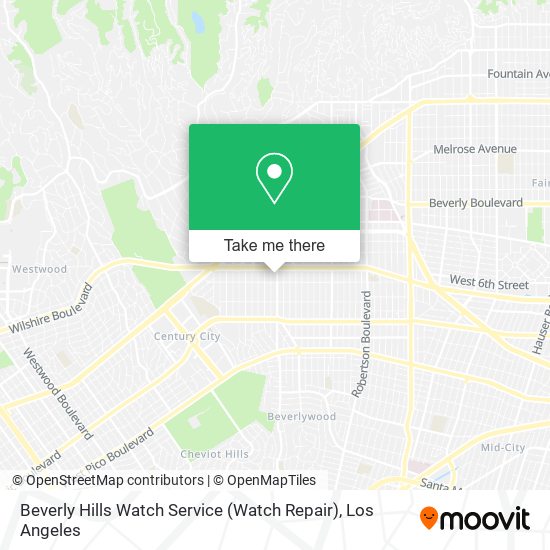 Mapa de Beverly Hills Watch Service (Watch Repair)