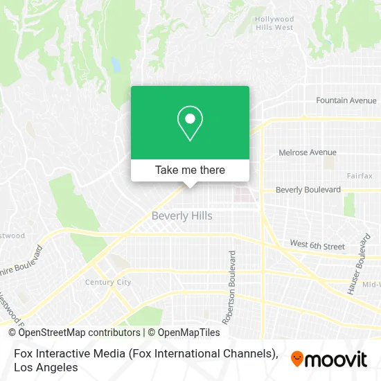 Fox Interactive Media (Fox International Channels) map