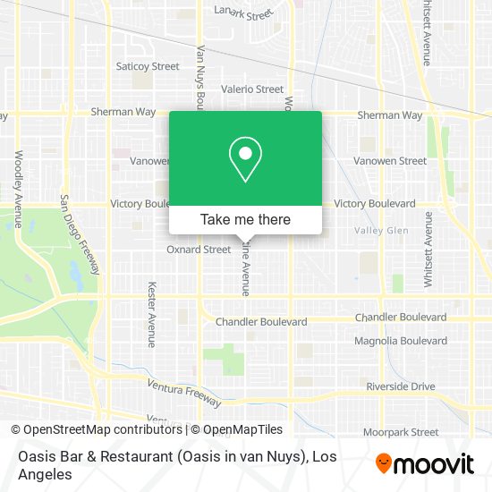 Mapa de Oasis Bar & Restaurant (Oasis in van Nuys)