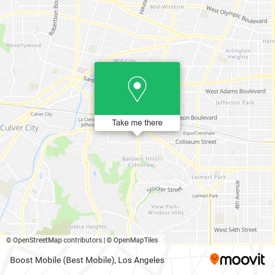 Mapa de Boost Mobile (Best Mobile)