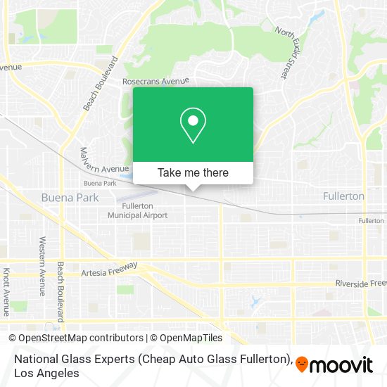 Mapa de National Glass Experts (Cheap Auto Glass Fullerton)