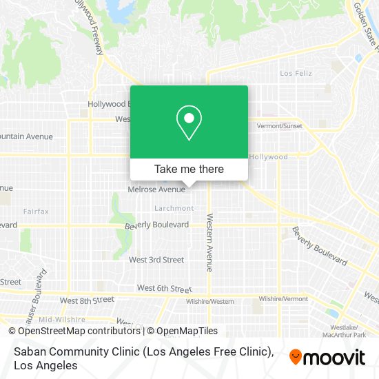 Mapa de Saban Community Clinic (Los Angeles Free Clinic)