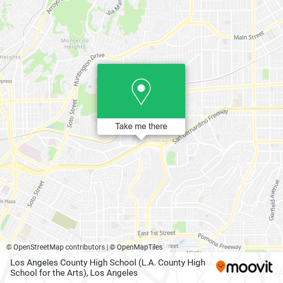 Mapa de Los Angeles County High School (L.A. County High School for the Arts)