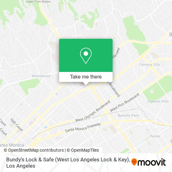 Mapa de Bundy's Lock & Safe (West Los Angeles Lock & Key)