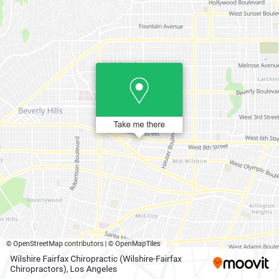 Mapa de Wilshire Fairfax Chiropractic (Wilshire-Fairfax Chiropractors)