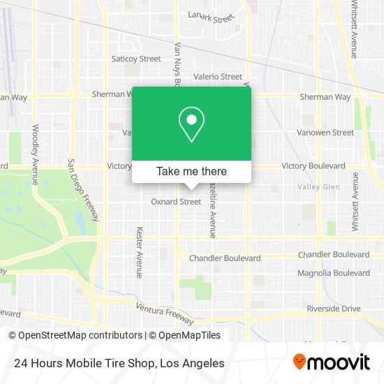 24 Hours Mobile Tire Shop map