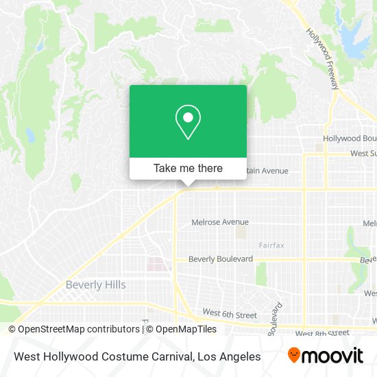 West Hollywood Costume Carnival map