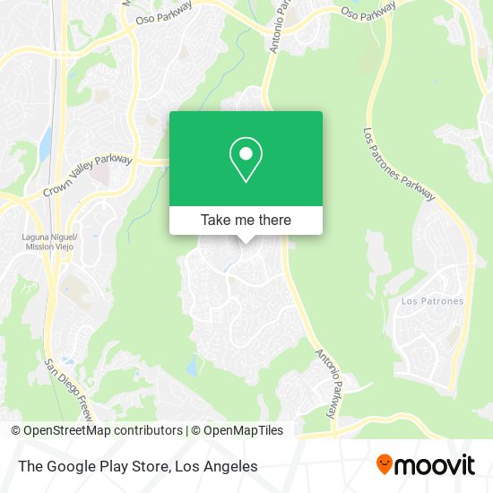 The Google Play Store map