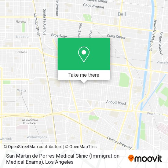 Mapa de San Martin de Porres Medical Clinic (Immigration Medical Exams)