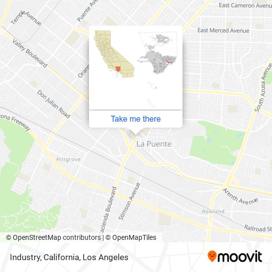 Industry, California map