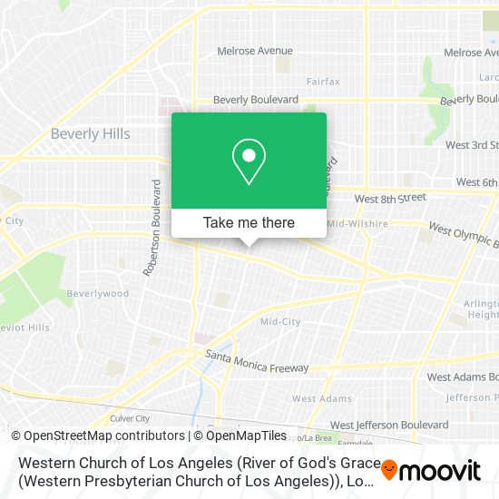 Mapa de Western Church of Los Angeles (River of God's Grace (Western Presbyterian Church of Los Angeles))