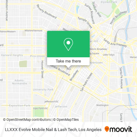 LLXXX Evolve Mobile Nail & Lash Tech map