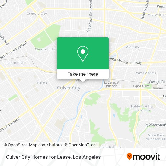 Mapa de Culver City Homes for Lease