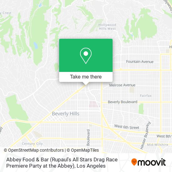 Abbey Food & Bar (Rupaul's All Stars Drag Race Premiere Party at the Abbey) map