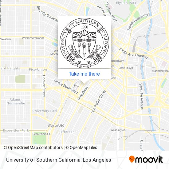 University of Southern California map