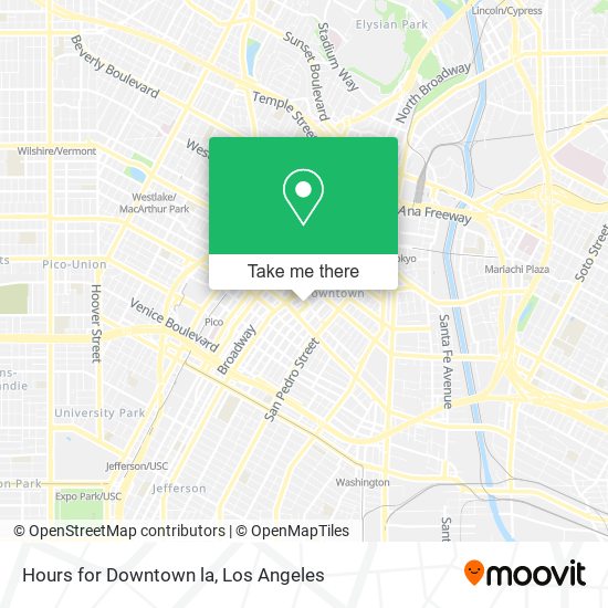 Hours for Downtown la map
