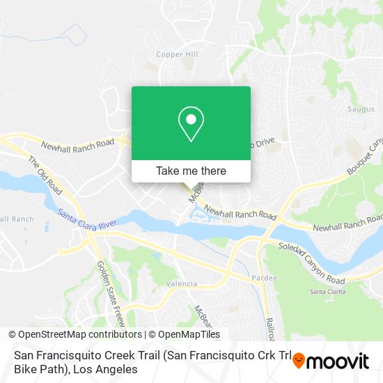Mapa de San Francisquito Creek Trail (San Francisquito Crk Trl Bike Path)
