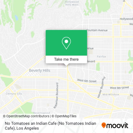 No Tomatoes an Indian Cafe map