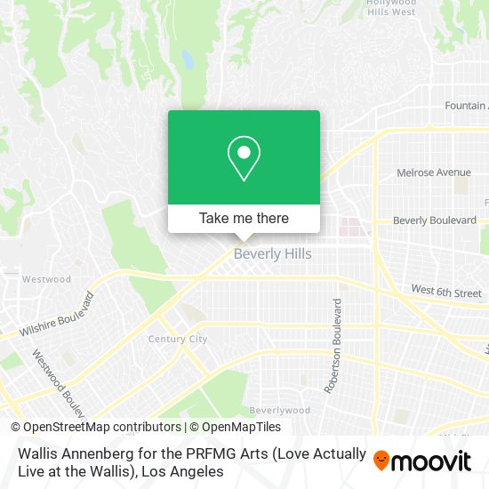 Wallis Annenberg for the PRFMG Arts (Love Actually Live at the Wallis) map