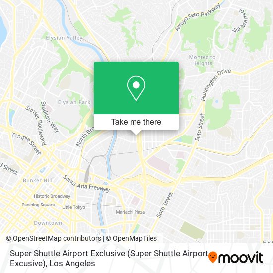 Super Shuttle Airport Exclusive map